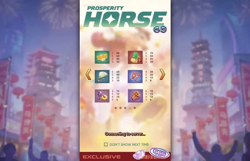 Prosperity Horse - jadual pembayaran simbol