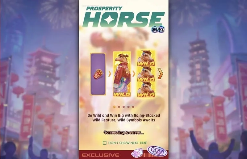 Prosperity Horse - Wild yang disusun pada kekili